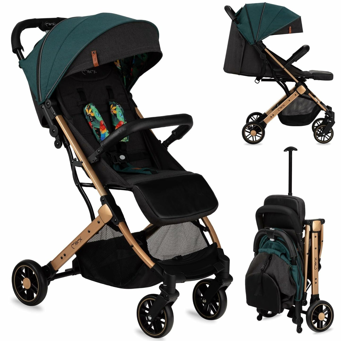 Livrenpoche : Poussette Sport MoMi Estelle - Vert et Or - - Divers