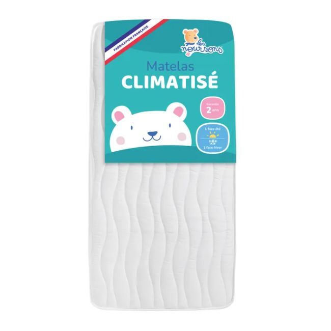 Livrenpoche : Matelas Mousse Bébé LES NOURSONS 70x140 Cm - Réversible - Epaisseur 10 Cm - - Divers