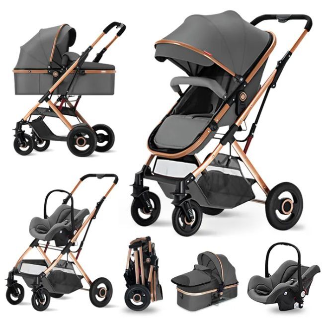 Livrenpoche : Poussette 3 en 1 Bébé Combinée KITYTETY - Avec nacelle/siège auto 0+/double sens - Jusqu'à 20kg - - Divers