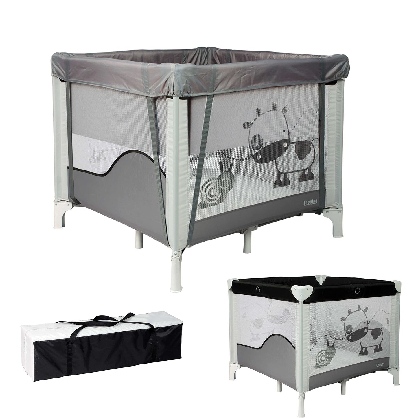 Livrenpoche : Parc bébé pliable 90 x 90 cm Looping - - Divers