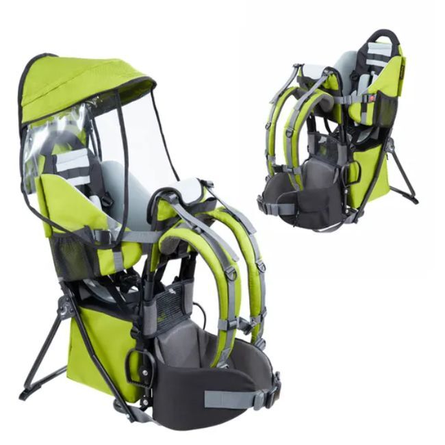 Livrenpoche : Porte-bébé randonnée ergonomique Support dorsal vert - - Divers
