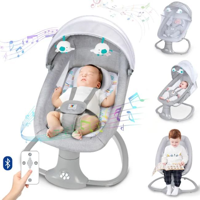 Livrenpoche : Transat balancelle Bébé Électrique pour 0-2 ans bébé avec Télécommande. 3 en 1 - - Divers