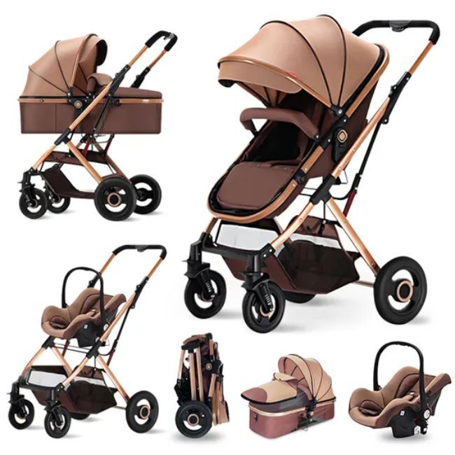 Livrenpoche : Poussette 3 en 1 bébé combinée Kitytety avec nacelle et siège auto - - Divers