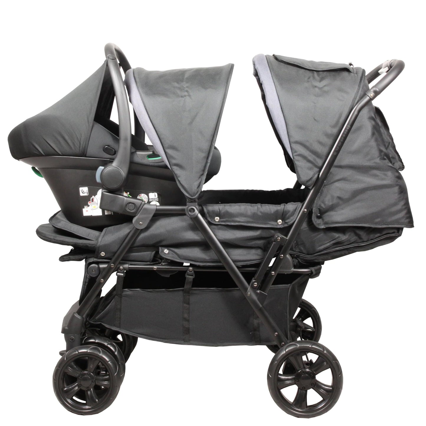 Livrenpoche : Poussette Double 2 - En - 1 Bambisol dès la naissance et 1 cosy siège auto gr0+ i - Size inclus - - Divers