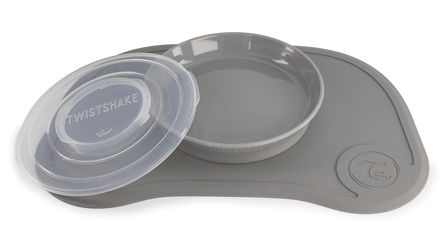 Ensemble de repas pour bébé Twistshake Click Mat Plus gris - - Divers