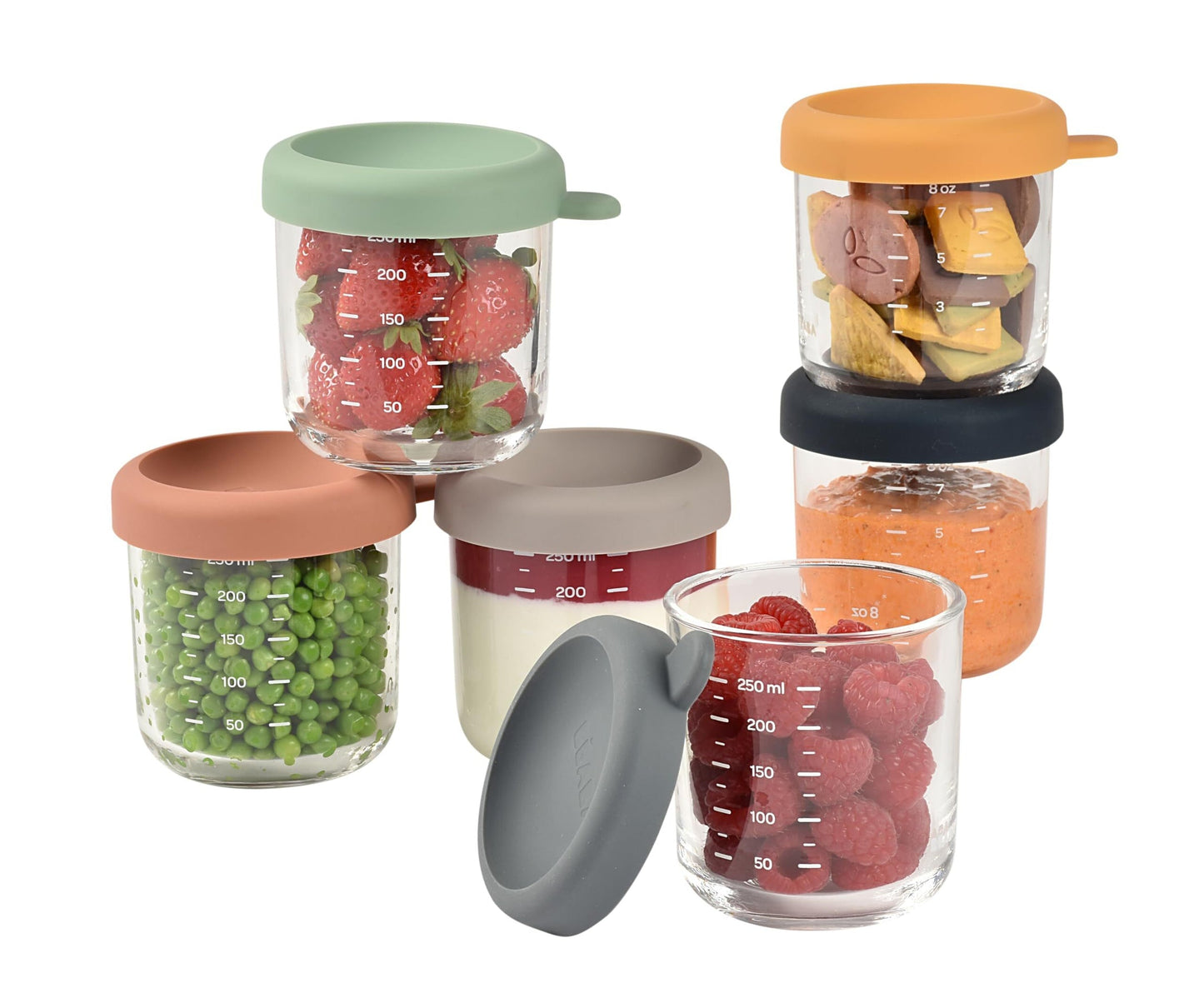 Coffret Béaba 6 portions verre conservation repas bébé - - Divers