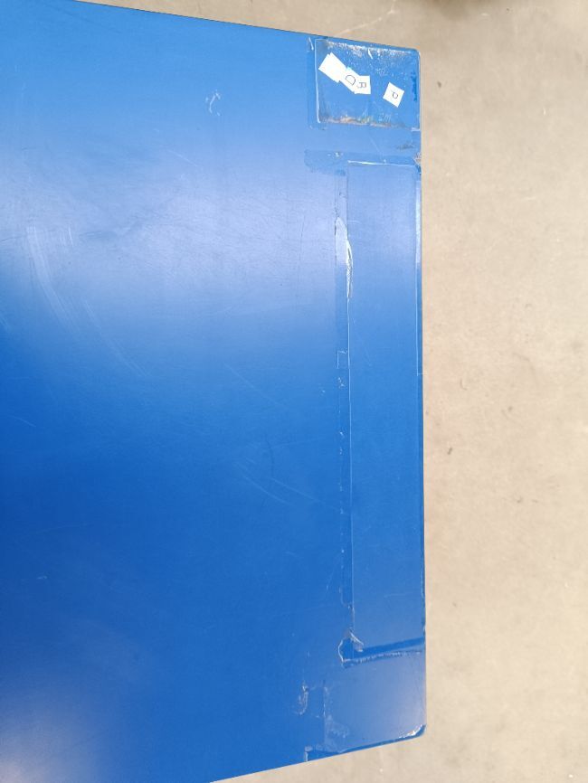 Table bleue et jaune maternelle 53cm avec tiroir - - Divers