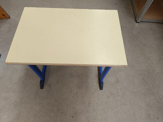 Table bleue bureau 61cm avec rangement - - Divers