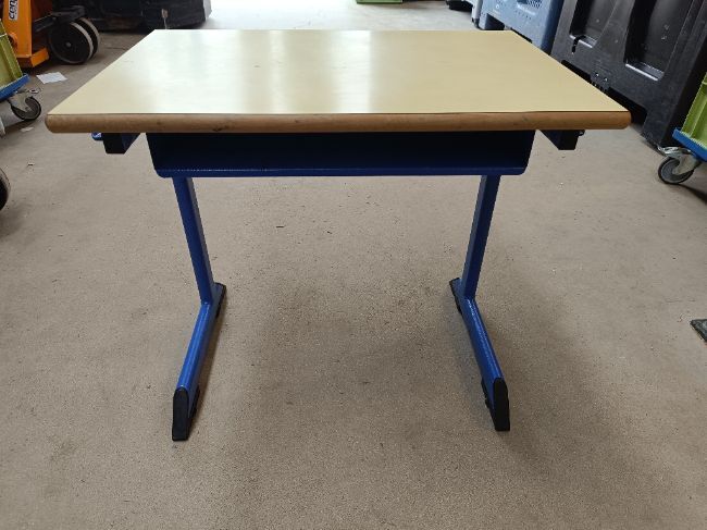 Table bleue bureau 61cm avec rangement - - Divers
