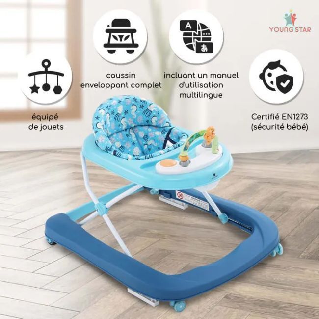 Livrenpoche : Trotteur YOUNGSTAR JuneBerry Delight bleu -  - Divers