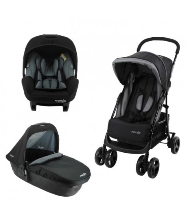 Livrenpoche : Poussette combinée 3 en 1 Nania TEXAS + cosy BEONE EVO (40-85cm) R129 i-Size + Nacelle FLORA -  - Divers