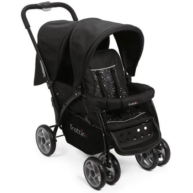 Livrenpoche : Poussette double TROTTINE TWINBI Noir Etoile -  - Divers
