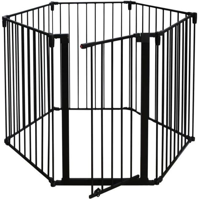 Livrenpoche : Barriere Pare-feu de cheminée Ou Poele A Bois 6 Pans - 360 Cm - Noir - Nordlinger Pro -  - Divers