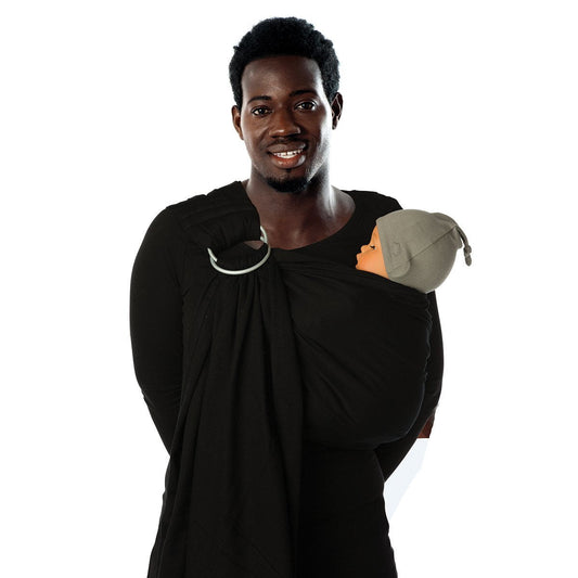 Livrenpoche : Babylonia baby carriers echarpe de portage 100% organique avec epaule matelassée bb modèle taille unique, black beans, 1 unité -  - Divers