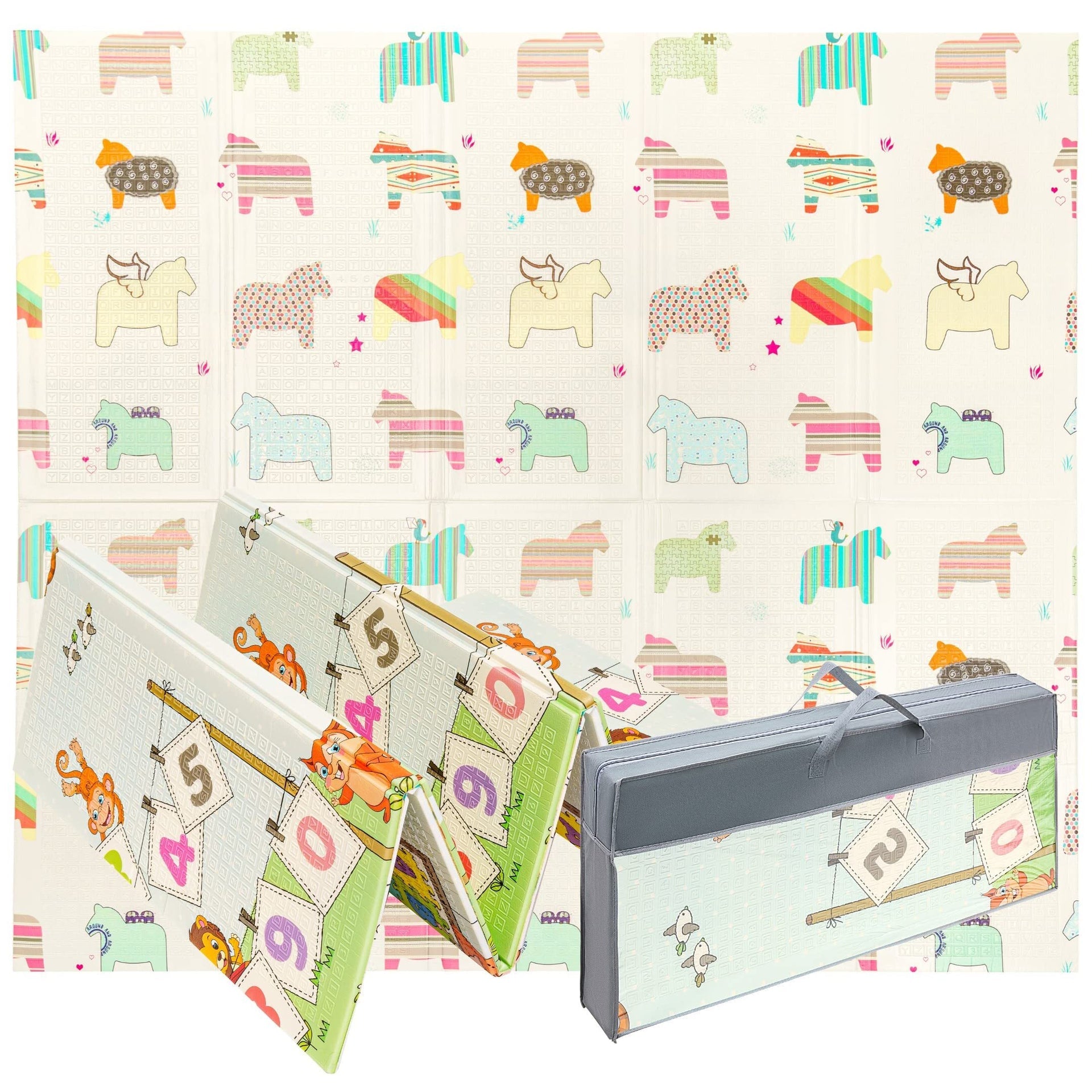 Livrenpoche : Tapis D'Éveil Bébé 200x180x1 Cm Tapis Bébé Mamabrum -  - Divers