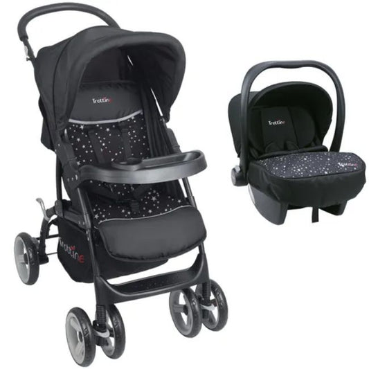 Livrenpoche : Poussette + Siège auto Trottine Cassiope2 Noir étoile R129 -  - Divers