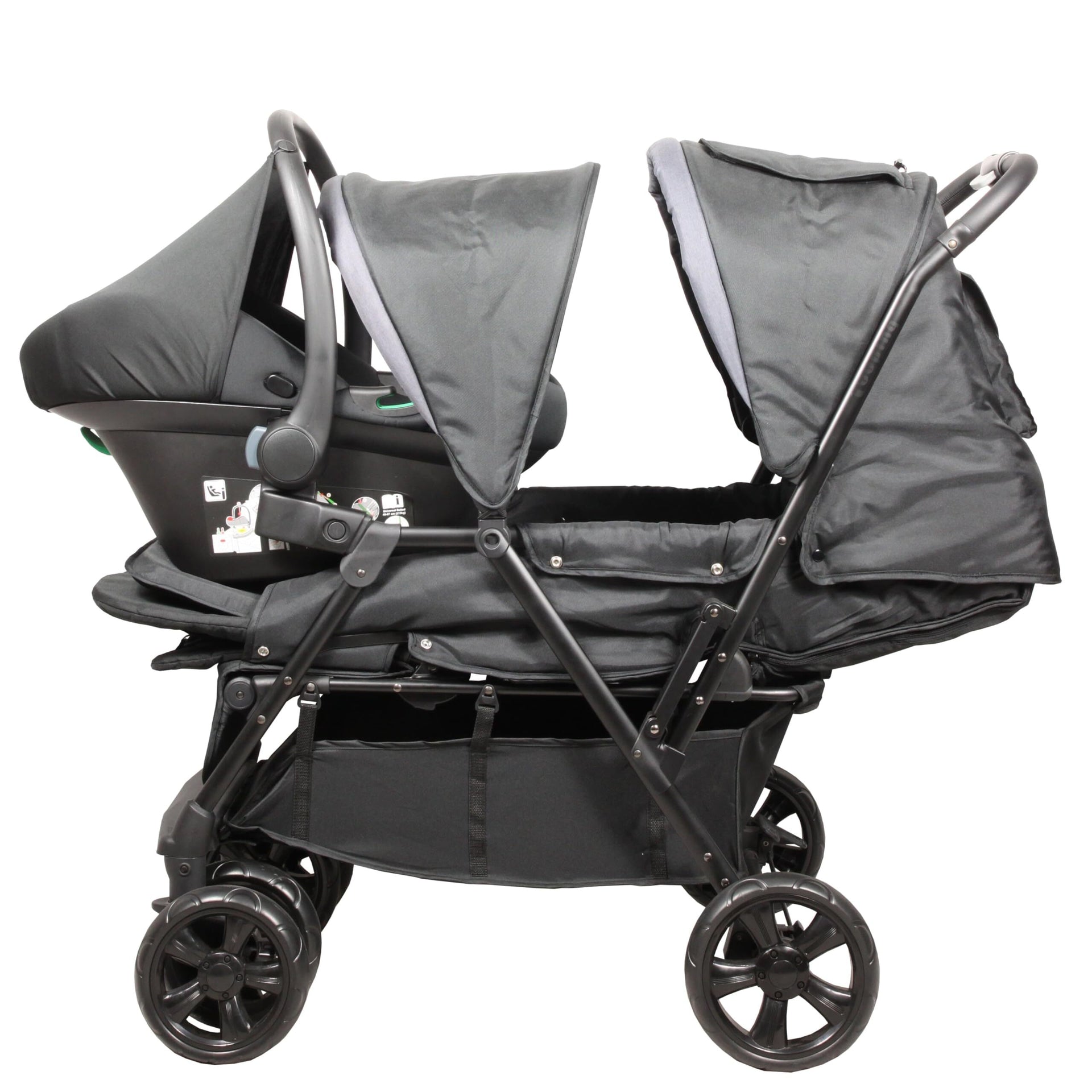 Livrenpoche : Poussette Double 2 - En - 1 Bambisol dès la naissance et 1 cosy siège auto gr0+ i - Size inclus -  - Divers