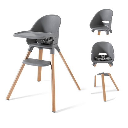 Chaise Haute Pour Bébé - Gris Twistshake + Kit repas ClickMate Mini -  - Divers