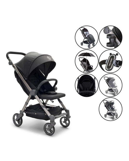 Twistshake 7 En 1 Poussette Pliante Pour Bébé noire + 7 accessoires -  - Divers