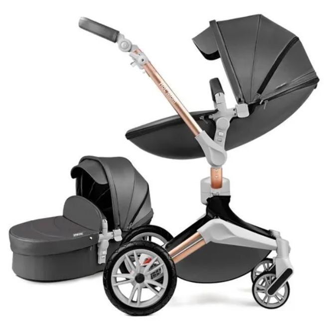 Poussette HotMom 2 en 1 360° Dark Grey -  - Divers