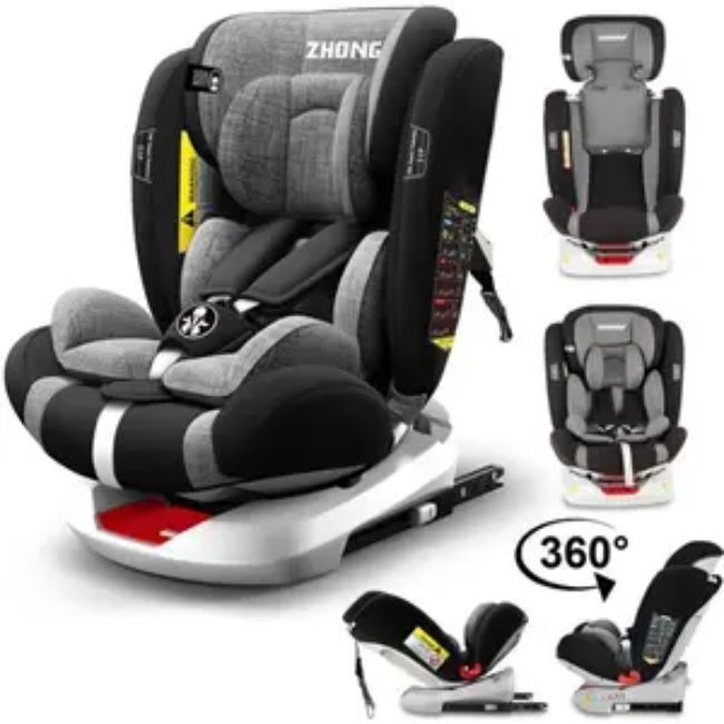 Siège Auto Pivotant 360° ISOFIX LATCH 40-150 cm, 0 à 12 ans, I-SIZE - Groupe 0+/1/2/3 -  - Divers