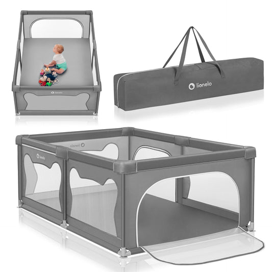 Lionelo Willow parc pliant pour bébé, de 0 à 48 mois, grand espace 120 cm x 180 cm x 68 cm -  - Divers