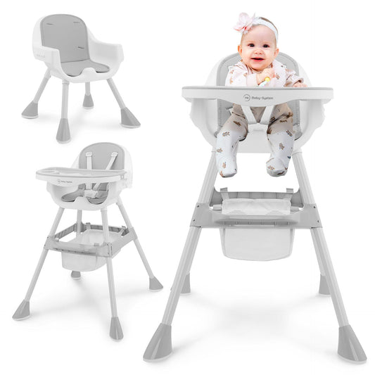 Moby-System chaise haute réglable magnolia 2en1 avec plateau et coussin -  - Divers