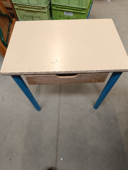 Table scolaire bureau bleu 60cm avec tiroir -  - Divers