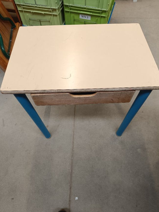 Table scolaire bureau bleu 60cm avec tiroir -  - Divers