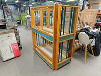 Lit double en bois 120 x 60 vert