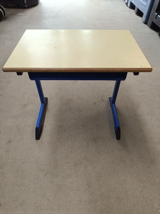 Table bleue bureau 61cm avec rangement -  - Divers