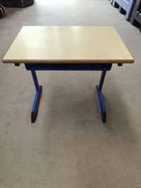Table bleue bureau 61cm avec rangement