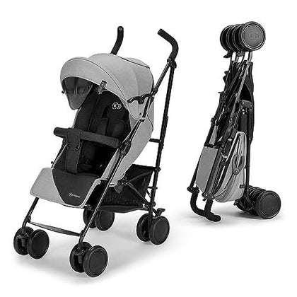 Kinderkraft poussette canne siesta, pliable, compacte, position allongée, jusqu'à 22 kg, gris -  - Divers
