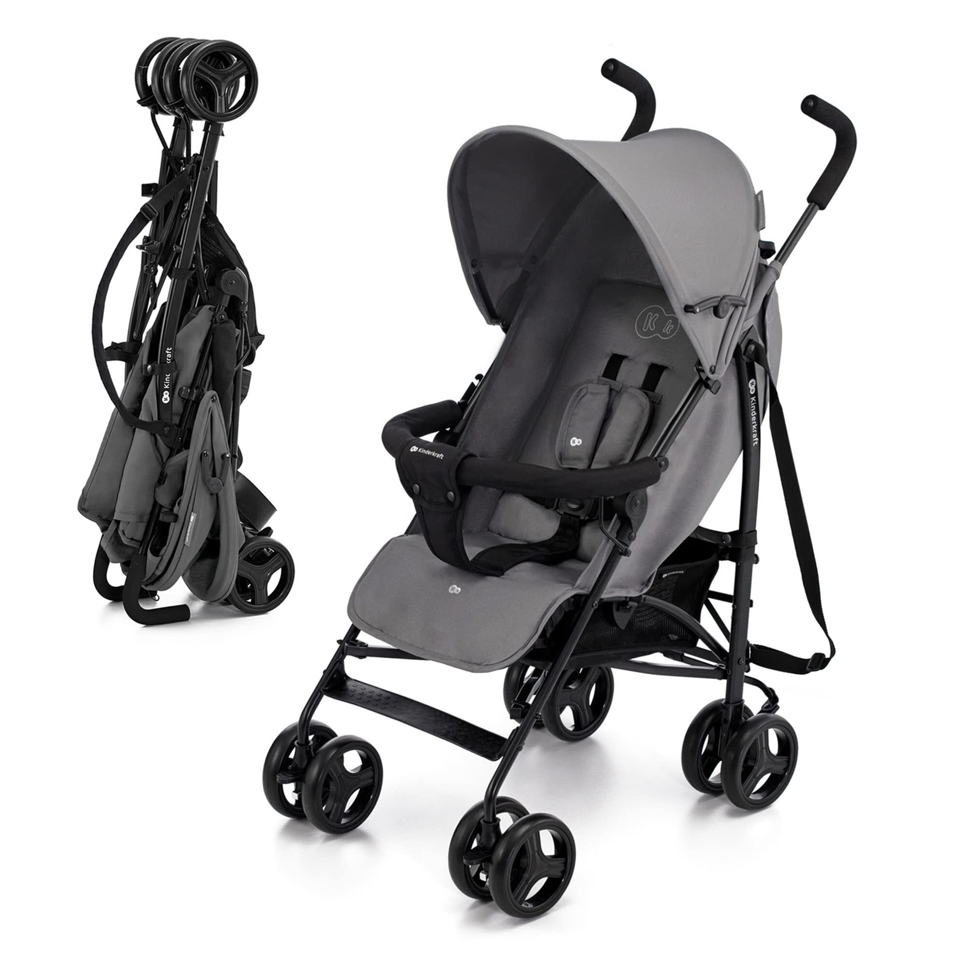 Poussette canne Kinderkraft TIK légère pliable gris -  - Divers