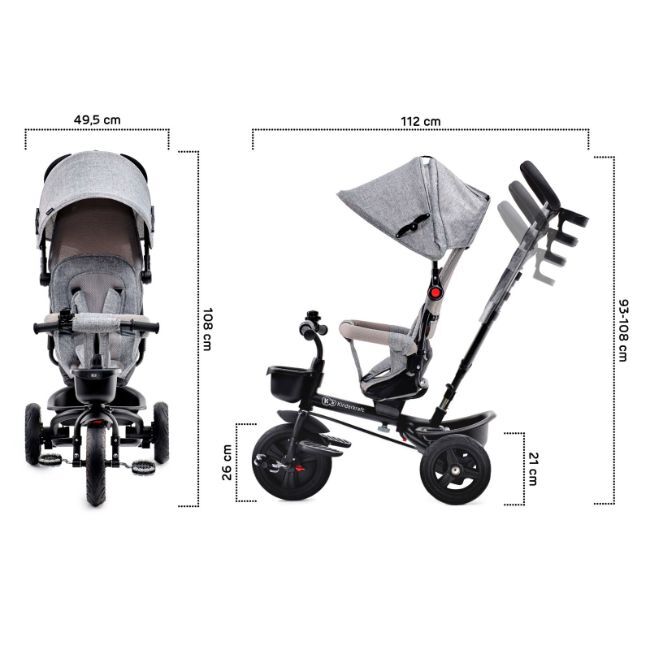 Tricycle Aveo Gris Kinderkraft -  - Divers